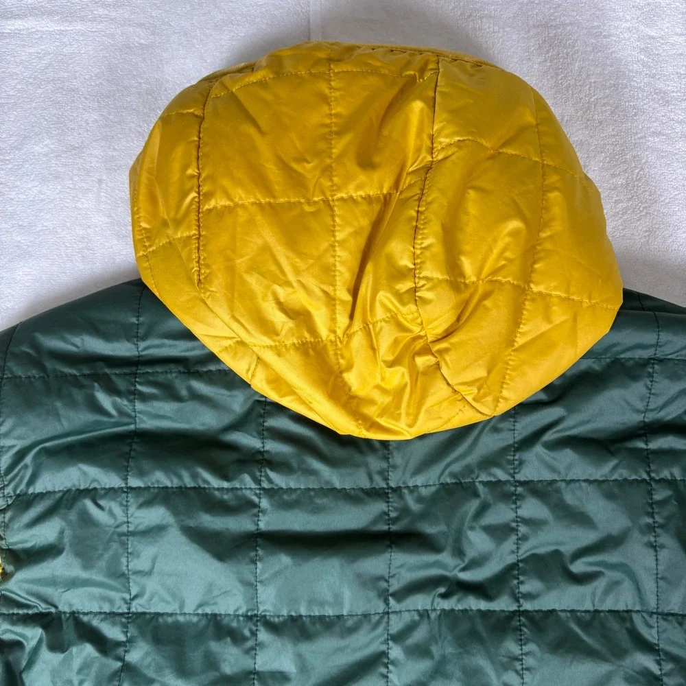 Nike Hooded Puffer Ski Jacket Mens Large‎ Color Block Green Yellow Red Full Zip - Picture 12 of 15